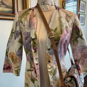 VINTAGE COLDWATER CREEK  Floral Women's BLAZER SIZE 4